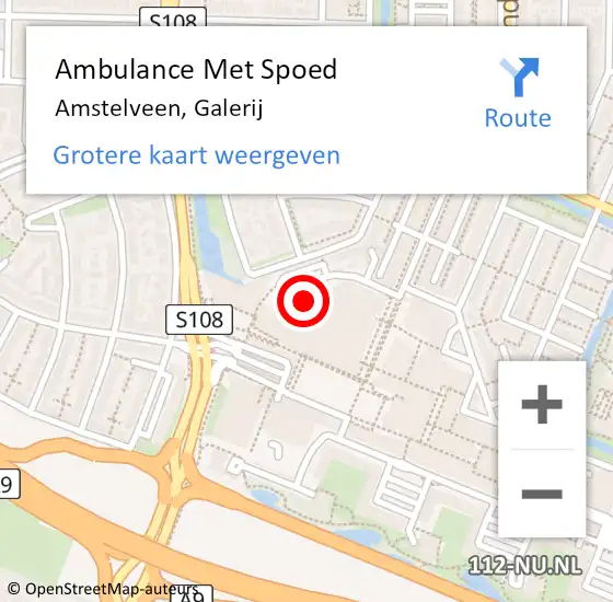 Locatie op kaart van de 112 melding: Ambulance Met Spoed Naar Amstelveen, Galerij op 18 oktober 2023 09:47