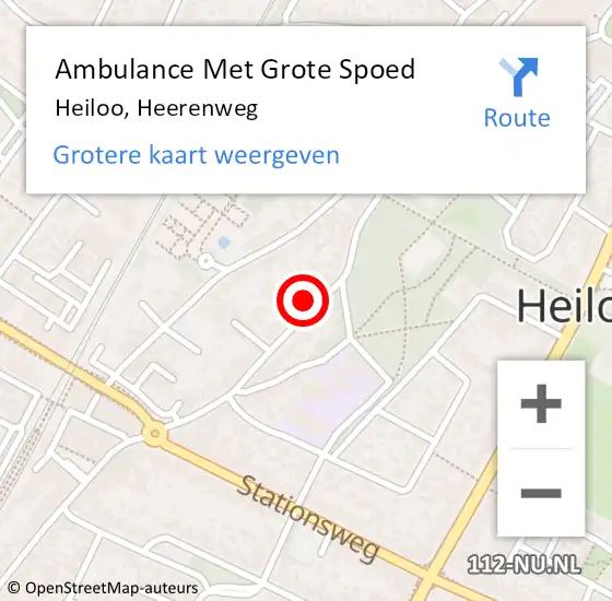 Locatie op kaart van de 112 melding: Ambulance Met Grote Spoed Naar Heiloo, Heerenweg op 19 oktober 2023 08:09