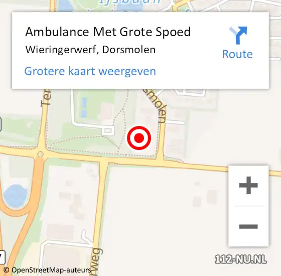 Locatie op kaart van de 112 melding: Ambulance Met Grote Spoed Naar Wieringerwerf, Dorsmolen op 20 oktober 2023 04:40