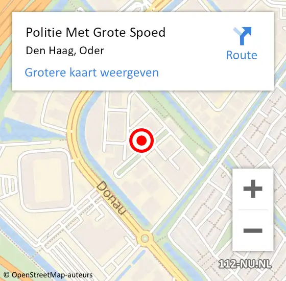 Locatie op kaart van de 112 melding: Politie Met Grote Spoed Naar Den Haag, Oder op 20 oktober 2023 09:57