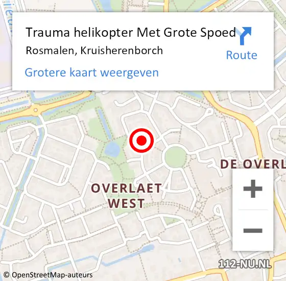 Locatie op kaart van de 112 melding: Trauma helikopter Met Grote Spoed Naar Rosmalen, Kruisherenborch op 20 oktober 2023 10:15