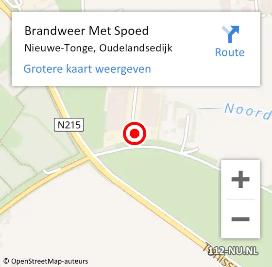 Locatie op kaart van de 112 melding: Brandweer Met Spoed Naar Nieuwe-Tonge, Oudelandsedijk op 21 oktober 2023 01:31