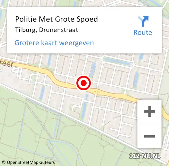 Locatie op kaart van de 112 melding: Politie Met Grote Spoed Naar Tilburg, Drunenstraat op 21 oktober 2023 01:45