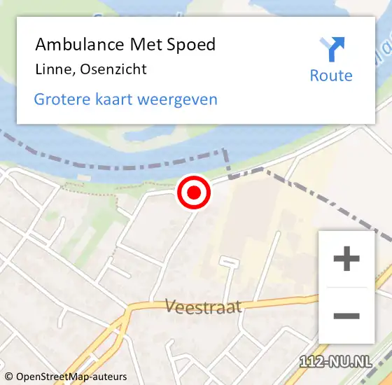 Locatie op kaart van de 112 melding: Ambulance Met Spoed Naar Linne, Osenzicht op 21 oktober 2023 08:02