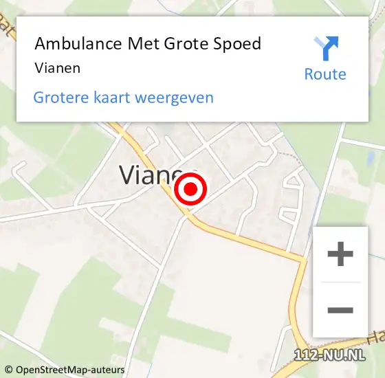 Locatie op kaart van de 112 melding: Ambulance Met Grote Spoed Naar Vianen op 21 oktober 2023 08:08