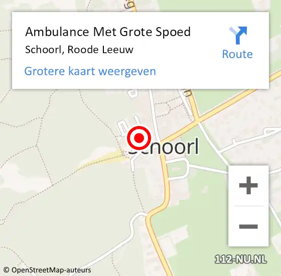 Locatie op kaart van de 112 melding: Ambulance Met Grote Spoed Naar Schoorl, Roode Leeuw op 22 oktober 2023 17:46