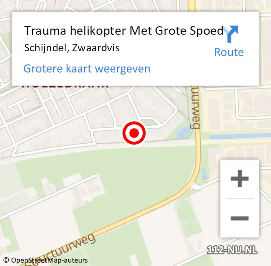 Locatie op kaart van de 112 melding: Trauma helikopter Met Grote Spoed Naar Schijndel, Zwaardvis op 23 oktober 2023 08:04