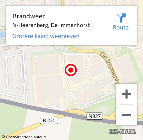 Locatie op kaart van de 112 melding: Brandweer 's-Heerenberg, De Immenhorst op 12 september 2014 14:45