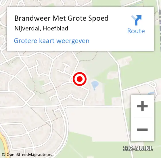 Locatie op kaart van de 112 melding: Brandweer Met Grote Spoed Naar Nijverdal, Hoefblad op 23 oktober 2023 23:39