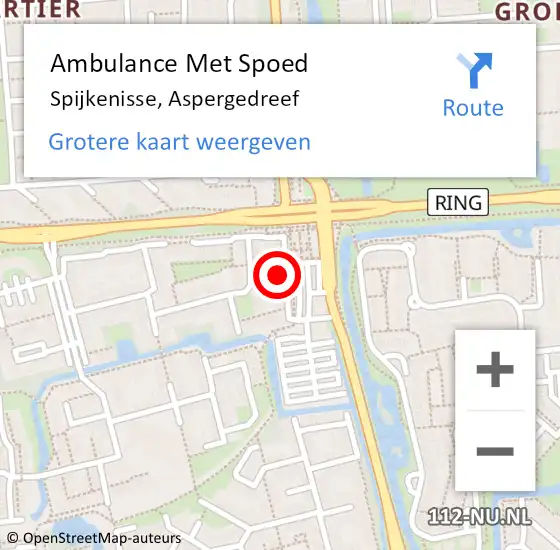 Locatie op kaart van de 112 melding: Ambulance Met Spoed Naar Spijkenisse, Aspergedreef op 24 oktober 2023 07:46