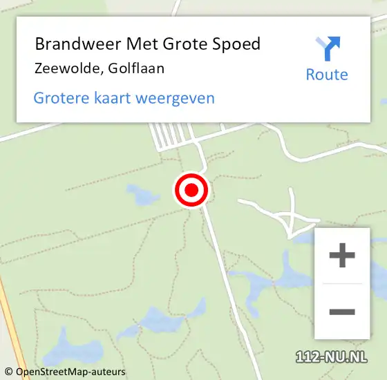 Locatie op kaart van de 112 melding: Brandweer Met Grote Spoed Naar Zeewolde, Golflaan op 24 oktober 2023 11:38