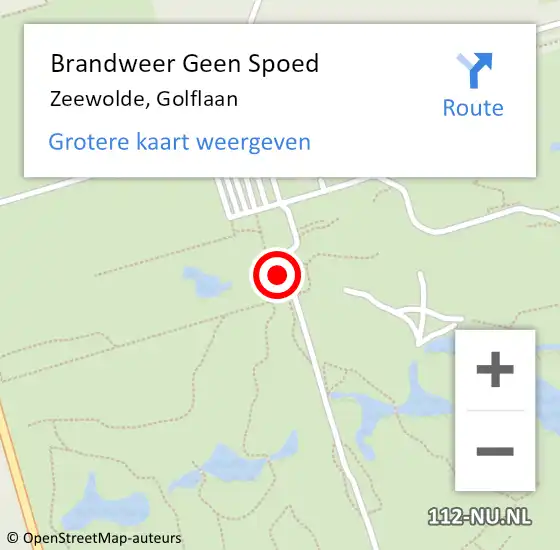 Locatie op kaart van de 112 melding: Brandweer Geen Spoed Naar Zeewolde, Golflaan op 24 oktober 2023 11:40