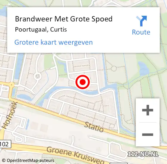 Locatie op kaart van de 112 melding: Brandweer Met Grote Spoed Naar Poortugaal, Curtis op 24 oktober 2023 13:32