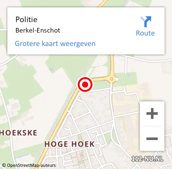 Locatie op kaart van de 112 melding: Politie Berkel-Enschot op 24 oktober 2023 15:39