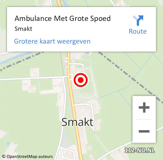 Locatie op kaart van de 112 melding: Ambulance Met Grote Spoed Naar Smakt op 24 oktober 2023 21:19