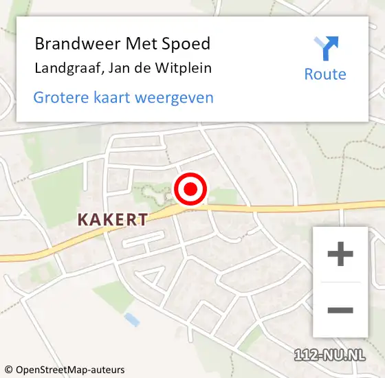 Locatie op kaart van de 112 melding: Brandweer Met Spoed Naar Landgraaf, Jan de Witplein op 24 oktober 2023 21:30