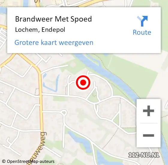 Locatie op kaart van de 112 melding: Brandweer Met Spoed Naar Lochem, Endepol op 25 oktober 2023 13:59