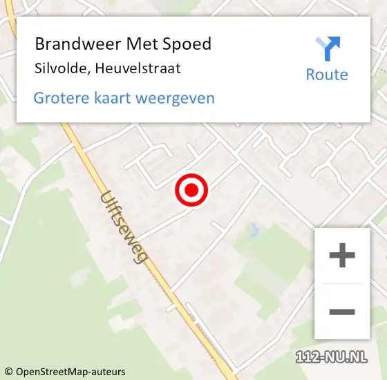 Locatie op kaart van de 112 melding: Brandweer Met Spoed Naar Silvolde, Heuvelstraat op 25 oktober 2023 14:28