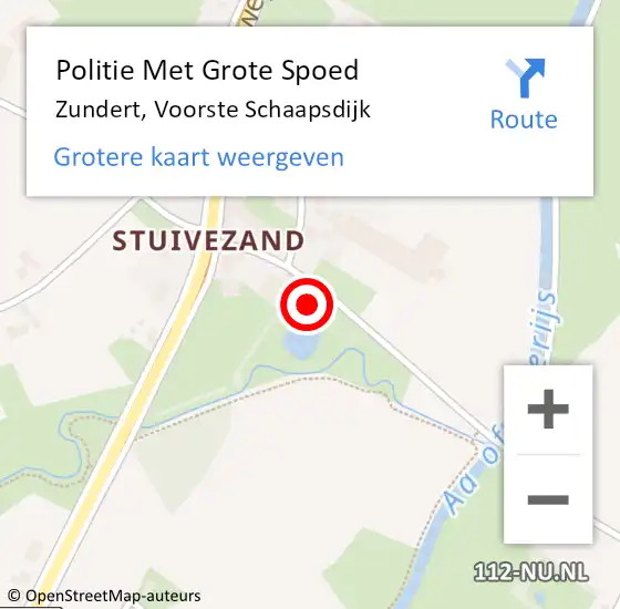 Locatie op kaart van de 112 melding: Politie Met Grote Spoed Naar Zundert, Voorste Schaapsdijk op 26 oktober 2023 07:44