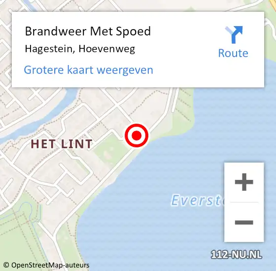 Locatie op kaart van de 112 melding: Brandweer Met Spoed Naar Hagestein, Hoevenweg op 26 oktober 2023 10:11