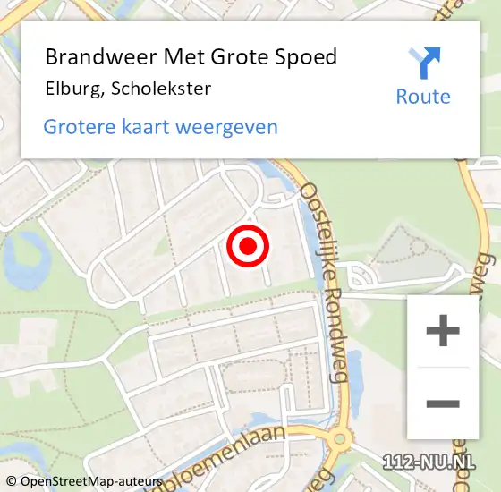 Locatie op kaart van de 112 melding: Brandweer Met Grote Spoed Naar Elburg, Scholekster op 26 oktober 2023 10:59