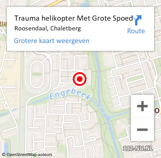 Locatie op kaart van de 112 melding: Trauma helikopter Met Grote Spoed Naar Roosendaal, Chaletberg op 26 oktober 2023 23:05