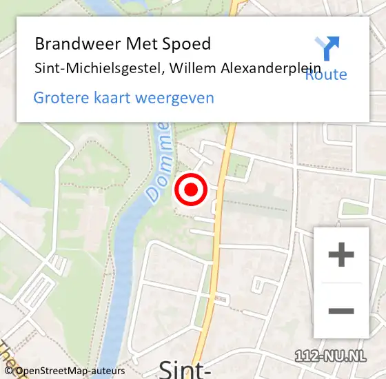 Locatie op kaart van de 112 melding: Brandweer Met Spoed Naar Sint-Michielsgestel, Willem Alexanderplein op 27 oktober 2023 07:44