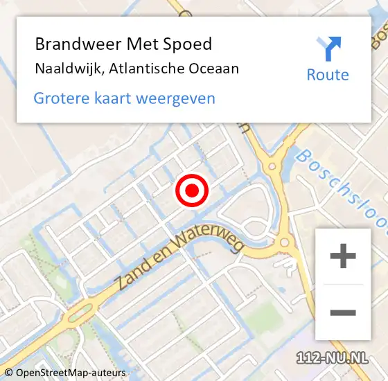 Locatie op kaart van de 112 melding: Brandweer Met Spoed Naar Naaldwijk, Atlantische Oceaan op 27 oktober 2023 12:59