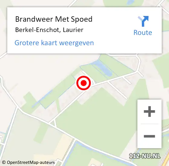 Locatie op kaart van de 112 melding: Brandweer Met Spoed Naar Berkel-Enschot, Laurier op 27 oktober 2023 17:31