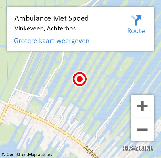 Locatie op kaart van de 112 melding: Ambulance Met Spoed Naar Vinkeveen, Achterbos op 28 oktober 2023 00:11