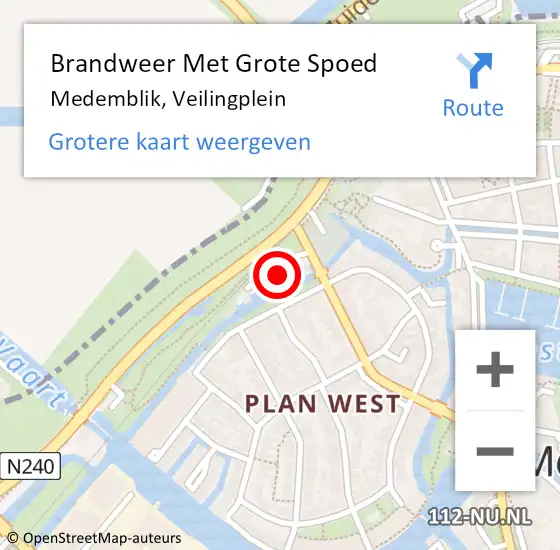 Locatie op kaart van de 112 melding: Brandweer Met Grote Spoed Naar Medemblik, Veilingplein op 28 oktober 2023 02:21