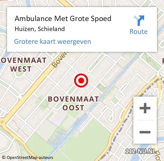 Locatie op kaart van de 112 melding: Ambulance Met Grote Spoed Naar Huizen, Schieland op 13 september 2014 06:02
