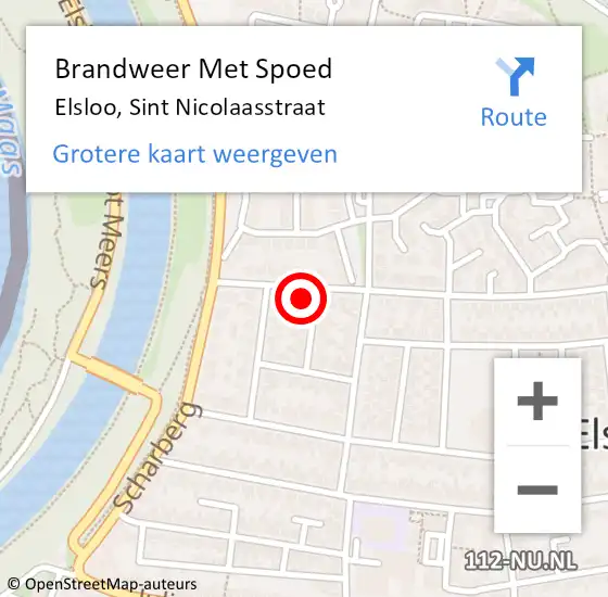 Locatie op kaart van de 112 melding: Brandweer Met Spoed Naar Elsloo, Sint Nicolaasstraat op 29 oktober 2023 00:39