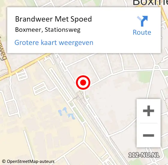 Locatie op kaart van de 112 melding: Brandweer Met Spoed Naar Boxmeer, Stationsweg op 29 oktober 2023 11:13