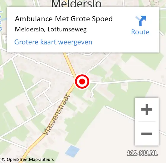 Locatie op kaart van de 112 melding: Ambulance Met Grote Spoed Naar Melderslo, Lottumseweg op 13 september 2014 09:22