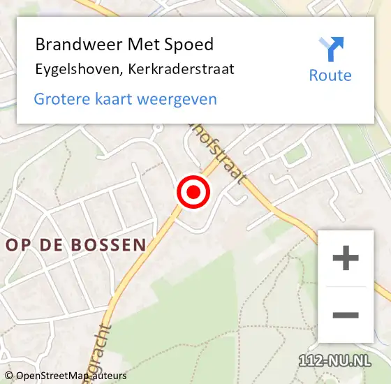 Locatie op kaart van de 112 melding: Brandweer Met Spoed Naar Eygelshoven, Kerkraderstraat op 29 oktober 2023 20:45