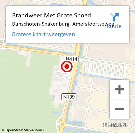 Locatie op kaart van de 112 melding: Brandweer Met Grote Spoed Naar Bunschoten-Spakenburg, Amersfoortseweg op 31 oktober 2023 11:27