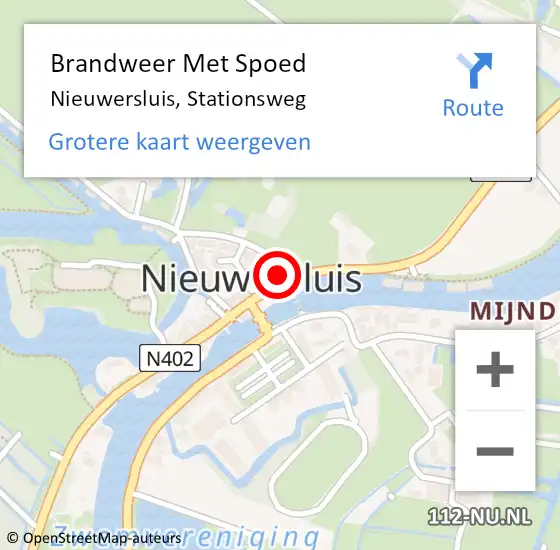 Locatie op kaart van de 112 melding: Brandweer Met Spoed Naar Nieuwersluis, Stationsweg op 31 oktober 2023 13:03