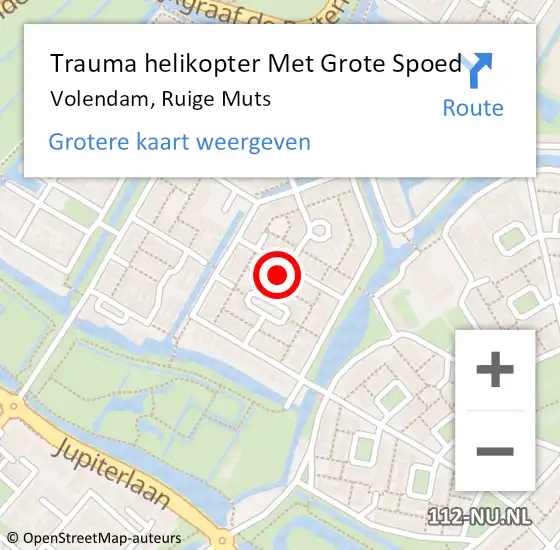 Locatie op kaart van de 112 melding: Trauma helikopter Met Grote Spoed Naar Volendam, Ruige Muts op 31 oktober 2023 13:41