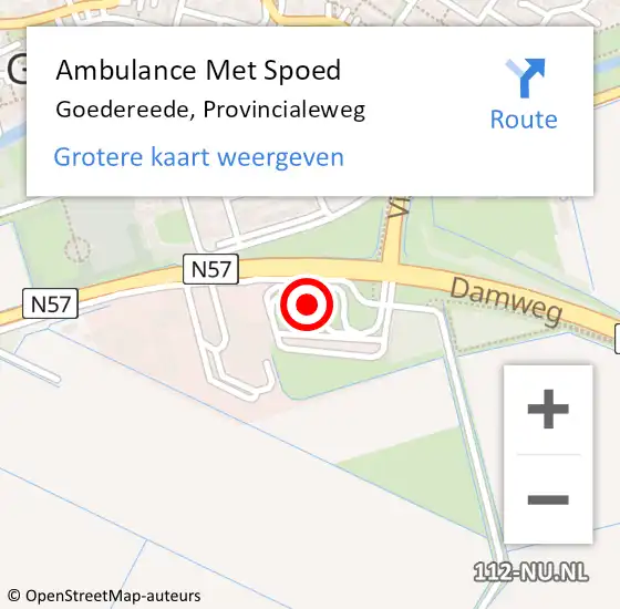 Locatie op kaart van de 112 melding: Ambulance Met Spoed Naar Goedereede, Provincialeweg op 31 oktober 2023 16:24