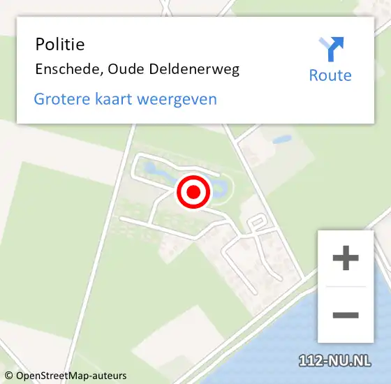 Locatie op kaart van de 112 melding: Politie Enschede, Oude Deldenerweg op 31 oktober 2023 17:12