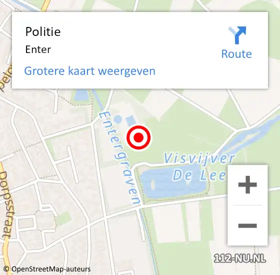 Locatie op kaart van de 112 melding: Politie Enter op 31 oktober 2023 18:16