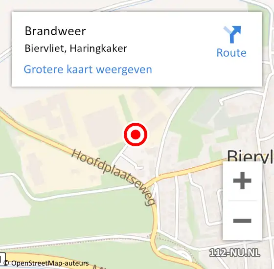 Locatie op kaart van de 112 melding: Brandweer Biervliet, Haringkaker op 31 oktober 2023 19:35