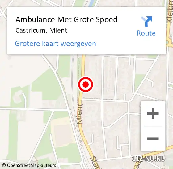 Locatie op kaart van de 112 melding: Ambulance Met Grote Spoed Naar Castricum, Mient op 1 november 2023 03:51