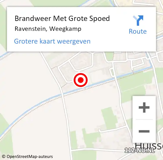 Locatie op kaart van de 112 melding: Brandweer Met Grote Spoed Naar Ravenstein, Weegkamp op 1 november 2023 16:27