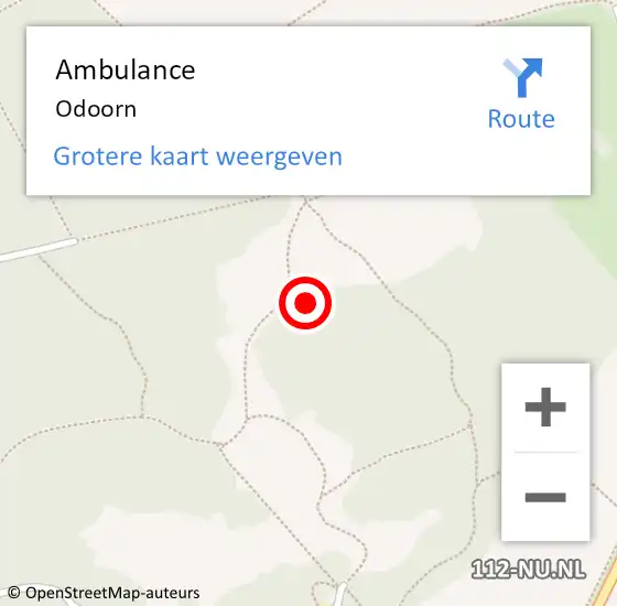 Locatie op kaart van de 112 melding: Ambulance Odoorn op 1 november 2023 17:26