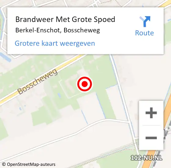 Locatie op kaart van de 112 melding: Brandweer Met Grote Spoed Naar Berkel-Enschot, Bosscheweg op 2 november 2023 11:27