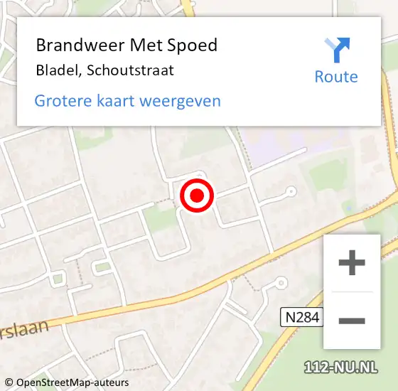 Locatie op kaart van de 112 melding: Brandweer Met Spoed Naar Bladel, Schoutstraat op 2 november 2023 11:44