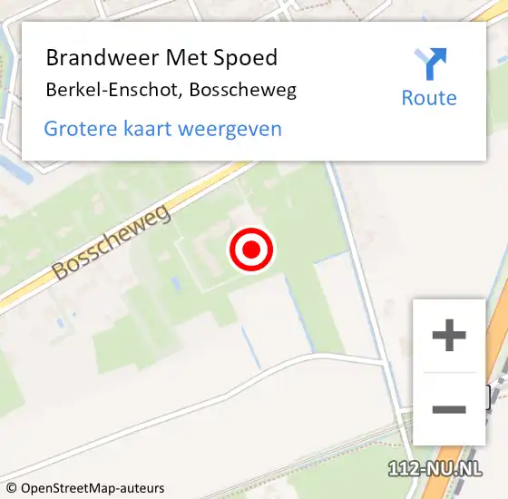 Locatie op kaart van de 112 melding: Brandweer Met Spoed Naar Berkel-Enschot, Bosscheweg op 2 november 2023 12:33