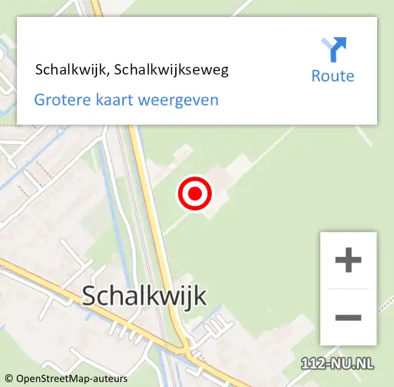 Locatie op kaart van de 112 melding:  Schalkwijk, Schalkwijkseweg op 2 november 2023 12:35